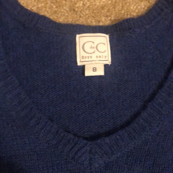Boys C de C  v neck sweater size 8 - Picture 2 of 5